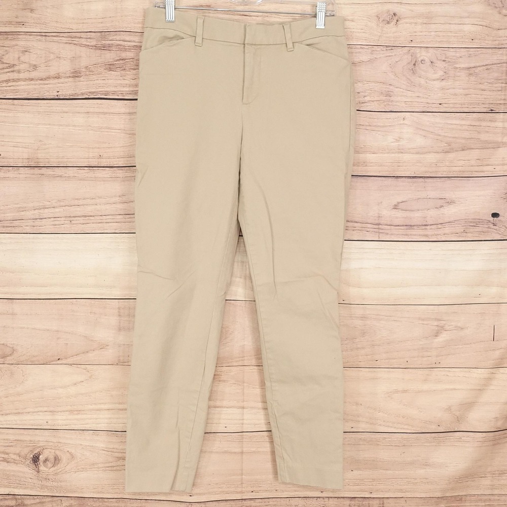 Gap Pants Womens 6 Beige Skinny Ankle Khaki Stretch Twill 31x26.5 Casual